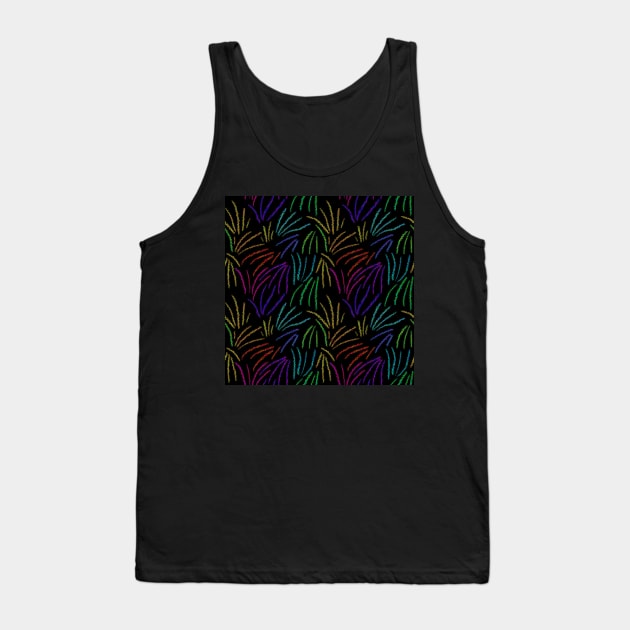 Rainbow Sketchy Lines Tank Top by JamieWetzel